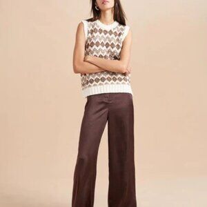 La Ligne Eugene Vest Brown Wool